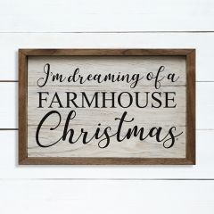 Dreaming Of A Farmhouse Christmas Whitewash Wall Art