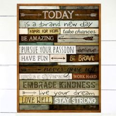 Today Is a New Day Wood Plank Wall Art
