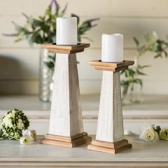 Modern Farmhouse Candle Holders Set of 2