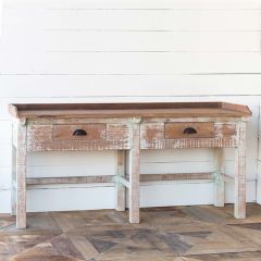 Distressed Two Drawer Market Table