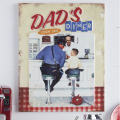 Metal Dads Diner Wall Art