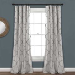 Trellis Pattern Pale Curtain Panel Set of 2