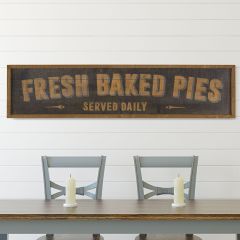 Wood Framed Fresh Baked Pies Sign