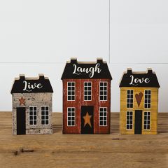 Decorative Inspirational Village House Collection Set of 3