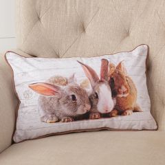 Bunny Trio 2 Sided Lumbar Pillow