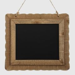 Wood Framed Chalkboard With Jute Hanger