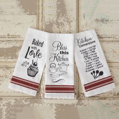 Inspirational Kitchen Tea Towel Collection Set of 3