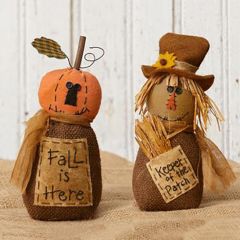 Fall Friends Decorative Scarecrow Set of 2