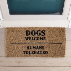 Dogs Welcome Natural Coir Doormat