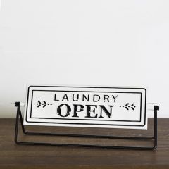 Open Closed Tabletop Laundry Sign