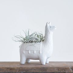 Llama Shaped Ceramic Planter