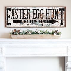 Easter Egg Hunt Canvas Sign