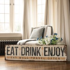 Eat Drink Enjoy Rustic Wall Sign