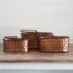 Copper Styled Planters Set of 3