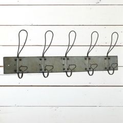 Industrial Wall Mounted Coat Rack With 5 Hooks
