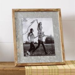 Picture Frame With Galvanized Mat
