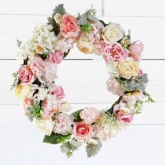 Cottage Chic Mixed Floral Wreath