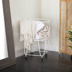 Chic Industrial Rolling Storage Basket