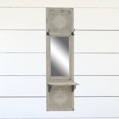 Decorative Wall Mirror With Hooks And Shelf