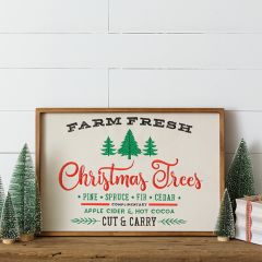 Framed Farm Fresh Christmas Trees Sign