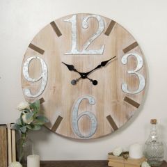 Large Number Wood Wall Clock