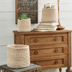 Woven Rope Style Basket Set of 3