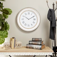 Elegant Iron and Wood Wall Clock