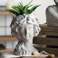 Elegant Lady Cement Planter