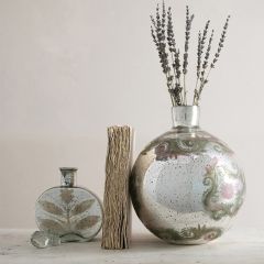 Elegant Mercury Glass Bottle With Stopper One of Each