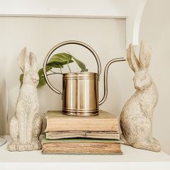Elegant Sitting Rabbit Figurine Set of 2 12 Inch