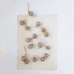 Embossed Marbled Mercury Glass Ornament Garland