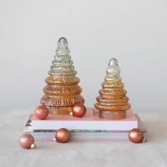Embossed Two Tone Glass Tree