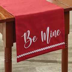 Embroidered Be Mine Table Runner