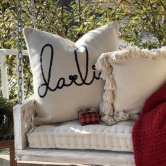 Embroidered Darling Pillow