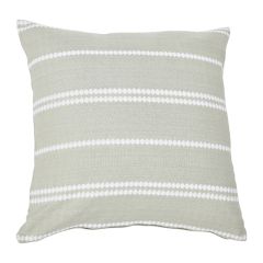 Embroidered Diamond Striped Accent Pillow Gray