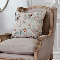 Embroidered Multicolor Floral Throw Pillow