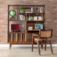 Etagere Storage Cabinet With Hidden Desk