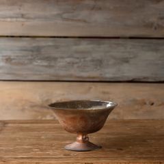 Etched Copper Compote Bowl