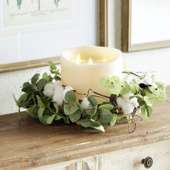 Eucalyptus and Cotton Candle Ring