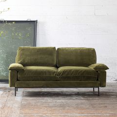 Evergreen Velvet Upholstered Sofa