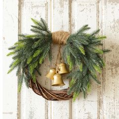 Evergreen Wreath With Bells