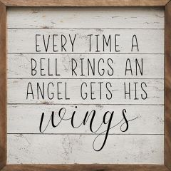 Every Time A Bell Rings Framed Rustic Wall Decor
