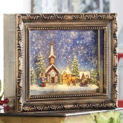 Lighted Water Holiday Picture Frame