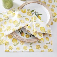 Lemon Print Table Textiles Placemat Set of 4