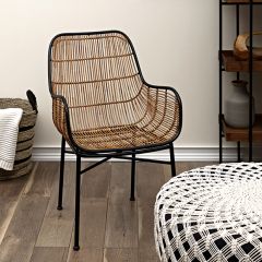 Woven Wicker Accent Chair