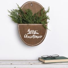 Merry Christmas Wall Pocket Planter