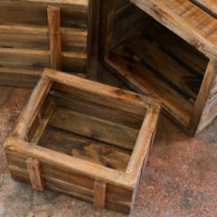 Rustic Wood Crates Set of 3