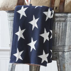 Patriotic Stars Cotton Blanket
