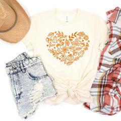 Fall Heart Soft Cream Tee