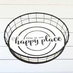 Happy Place Farmhouse Basket